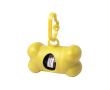 Distributeur de 15 sacs pour animaux en forme d’os couleur jaune