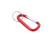 Porte-clés personnalisés pas cher en alu avec style mousqueton Aluclip couleur rouge