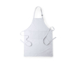 Tablier en coton et polyester avec double poche avant couleur blanc
