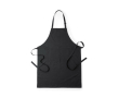 Tablier en coton et polyester avec double poche avant couleur noir