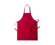 Tablier en coton et polyester avec double poche avant couleur rouge