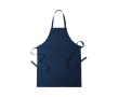 Tablier en coton et polyester avec double poche avant couleur bleu marine