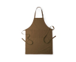 Tablier en coton et polyester avec double poche avant couleur marron
