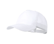 Casquette 5 panneaux avec filet arrière et fermeture plastique couleur blanc