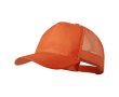Casquette 5 panneaux avec filet arrière et fermeture plastique couleur orange