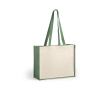 Sac en toile de jute personnalisé et coton laminé 12 kg Beach Budget couleur vert