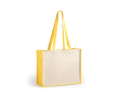 Sac en toile de jute personnalisé et coton laminé 12 kg Beach Budget couleur jaune