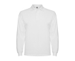 Polo en coton à manches longues 220 g/m² Roly Direct Estrella couleur blanc