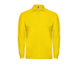 Polo en coton à manches longues 220 g/m² Roly Direct Estrella couleur jaune