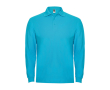 Polo en coton à manches longues 220 g/m² Roly Direct Estrella couleur turquoise