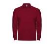 Polo en coton à manches longues 220 g/m² Roly Direct Estrella couleur grenat