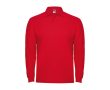 Polo en coton à manches longues 220 g/m² Roly Direct Estrella couleur rouge