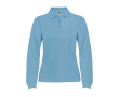 Polo femme à manches longues 220 g/m² Roly Direct Estrella couleur bleu ciel