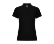 Polo en coton et polyester pour femme Roly Direct Pegaso Premium couleur noir