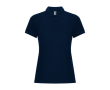 Polo en coton et polyester pour femme Roly Direct Pegaso Premium couleur bleu marine