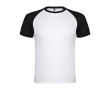 T-shirt de sport bicolore 140 g/m² Roly Direct Indianapolis couleur blanc/noir