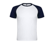 T-shirt de sport bicolore 140 g/m² Roly Direct Indianapolis couleur blanc