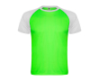 T-shirt de sport bicolore 140 g/m² Roly Direct Indianapolis couleur vert fluorescent