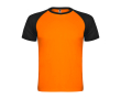 T-shirt de sport bicolore 140 g/m² Roly Direct Indianapolis couleur orange