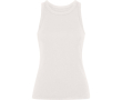 Débardeur femme en maille côtelée 270 g/m² Roly Direct Dribe couleur blanc cassé