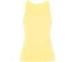 Débardeur femme en maille côtelée 270 g/m² Roly Direct Dribe couleur jaune clair