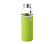 Gourde d'eau personnalisée avec étui couleur lime