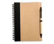 Carnet en papier recyclé avec détail en couleur couleur noir