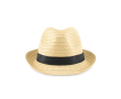 Chapeau de paille publicitaire couleur noir