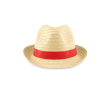 Chapeau de paille publicitaire couleur rouge
