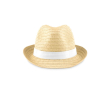 Chapeau de paille publicitaire couleur blanc