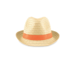 Chapeau de paille publicitaire couleur orange