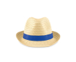 Chapeau de paille publicitaire couleur bleu roi