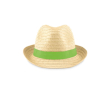 Chapeau de paille publicitaire couleur lime
