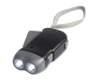 Lampe de poche publicitaire avec dynamo couleur noir