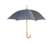 Parapluie personnalisé 23 \"avec manche en bois couleur gris