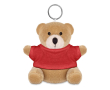 Porte-clés publicitaire avec ours en peluche couleur rouge