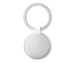 Porte-clés élégant rond en nickel couleur blanc