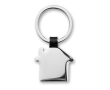 Porte-clés élégant avec maison en nickel couleur noir