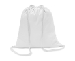 Sac à dos en coton personnalisé pour publicité couleur blanc