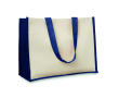 Sacs publicitaires en toile de jute et toile couleur bleu