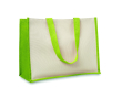 Sacs publicitaires en toile de jute et toile couleur lime