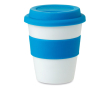 Tasse en plastique personnalisée avec couvercle 350ml couleur bleu
