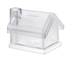 Tirelire personnalisée en forme de maison couleur transparent
