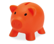 Tirelire publicitaire en forme de cochon couleur orange