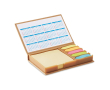 Set de bureau avec étiquettes et calendrier couleur beige
