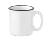 Tasse vintage avec impression en couleur couleur noir