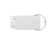 Porte étiquette pour bagage en aluminium couleur argenté mat