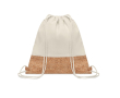 Sac à dos avec logo et détails en liège couleur beige