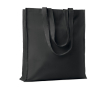 Sac en coton en couleur à soufflet couleur noir