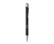Stylo en aluminium avec le corps en caoutchouc couleur noir